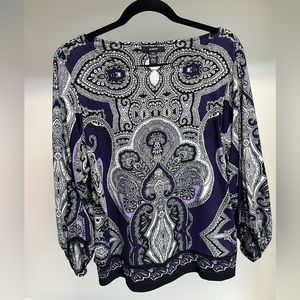 Women’s ALFANI eggplant color tunic, size petite large